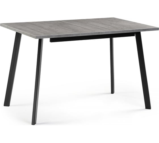 Изображение товара Раскладной стол Woodville колон лофт 120 25 мм бетон/черный матовый 489608