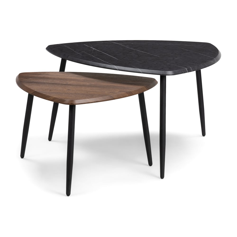 Комплект столиков Woodville, цвет черный/дуб антик 516569 лойс - фото 1