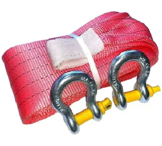 Изображение товара Трос буксировочный текстильный КанТраст 30 т 6 м скоба-скоба артикул tbt306000ss