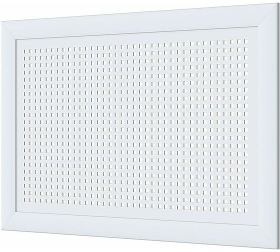 Изображение товара Декоративный экран для радиаторов и батарей Cosca Decor Модерн 600x900 мм, белый, квадро 10-20, с рамкой СПБ004385