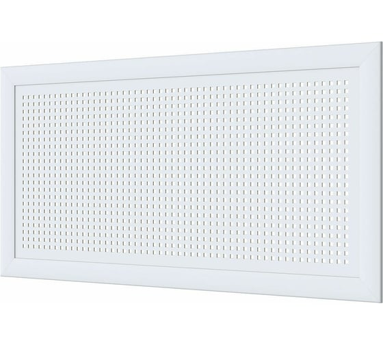 Изображение товара Декоративный экран для радиаторов и батарей Cosca Decor Модерн 600x1200 мм, белый, квадро 10-20, с рамкой СПБ004384