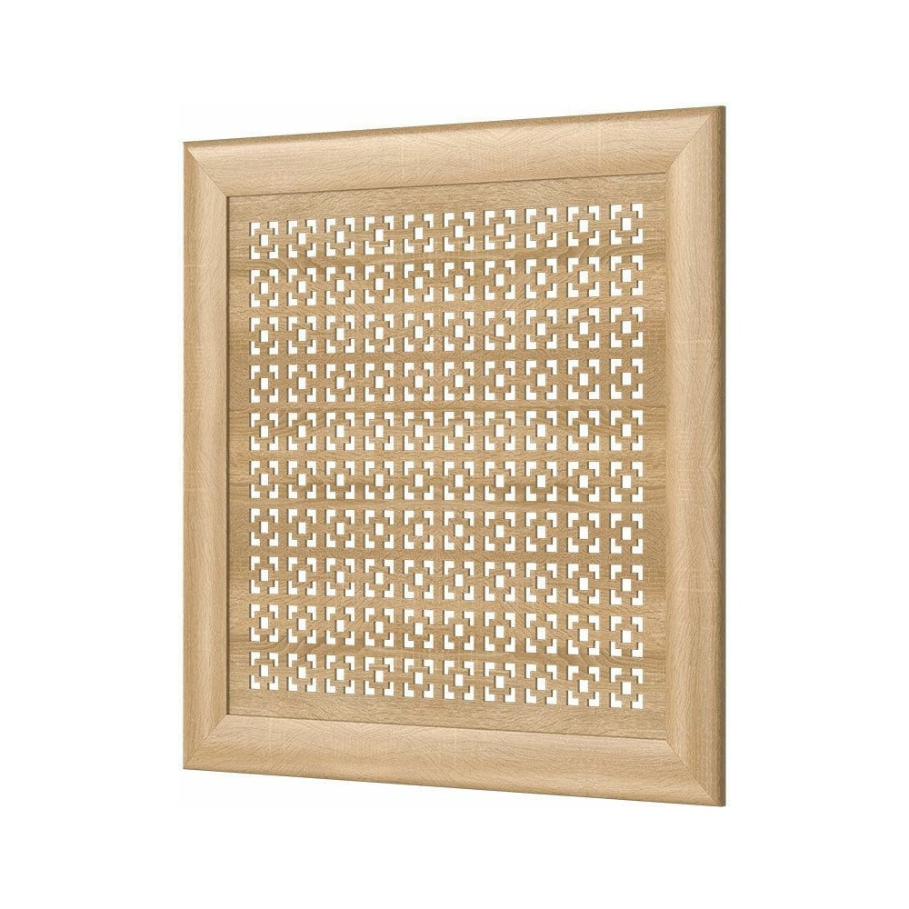 Изображение товара Декоративный экран для радиаторов и батарей Cosca Decor Модерн 600x600 мм, дуб сонома, дамаско, с рамкой СПБ072572