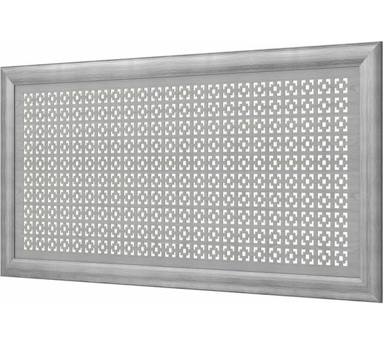 Изображение товара Декоративный экран для радиаторов и батарей Cosca Decor Модерн 600x1200 мм, дуб серый, дамаско, с рамкой СПБ072577