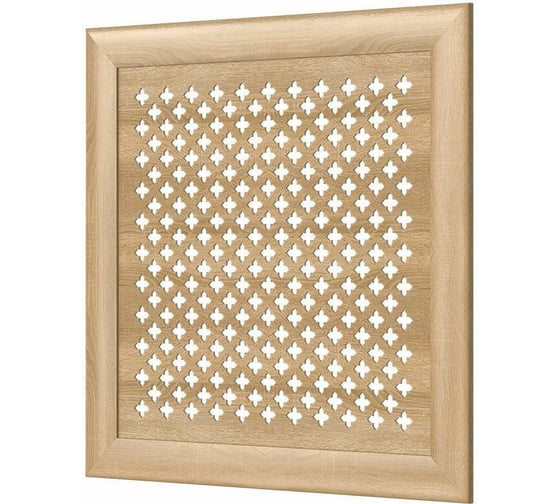 Изображение товара Декоративный экран для радиаторов и батарей Cosca Decor Модерн 600x600 мм, дуб сонома, готика, с рамкой СПБ072585