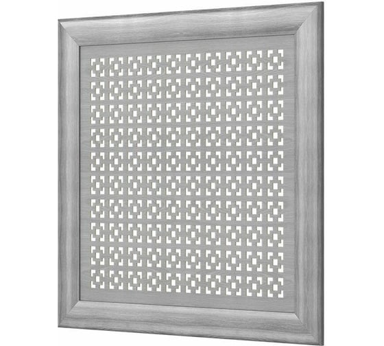 Изображение товара Декоративный экран для радиаторов и батарей Cosca Decor Модерн 600x600 мм, дуб серый, дамаско, с рамкой СПБ072575