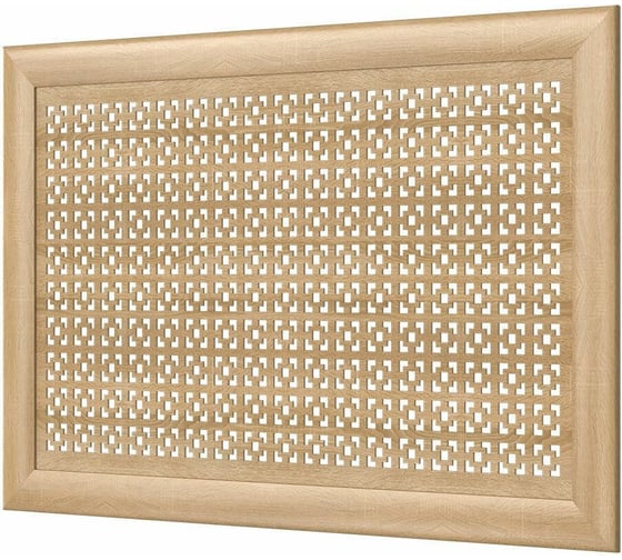 Изображение товара Декоративный экран для радиаторов и батарей Cosca Decor Модерн 600x900 мм, дуб сонома, дамаско, с рамкой СПБ072573