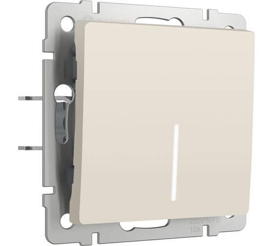 Изображение товара Одноклавишный выключатель WERKEL W1110162 с подсветкой айвори матовый a059279