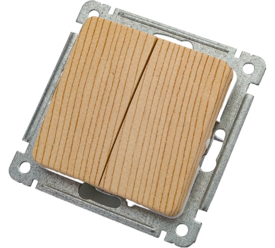 Изображение товара Механизм двухклавишного выключателя HEGEL сосна ВС10-451-02