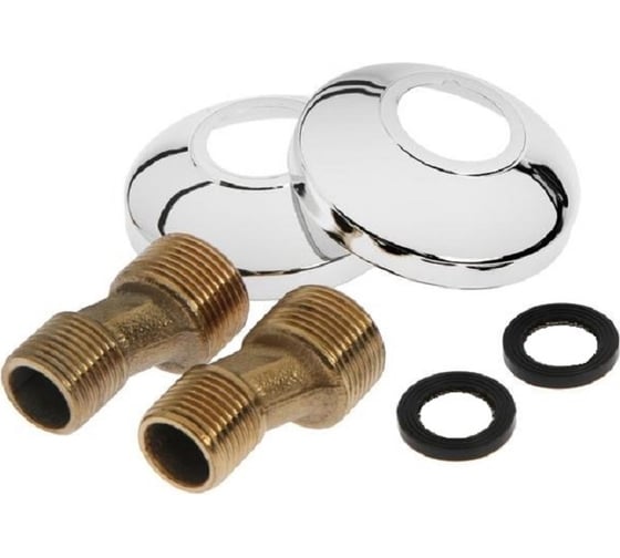 Изображение товара Комплект латунных эксцентриков с чашками отражателями для подключения смесителя Профсан ПСМ PSM-1238