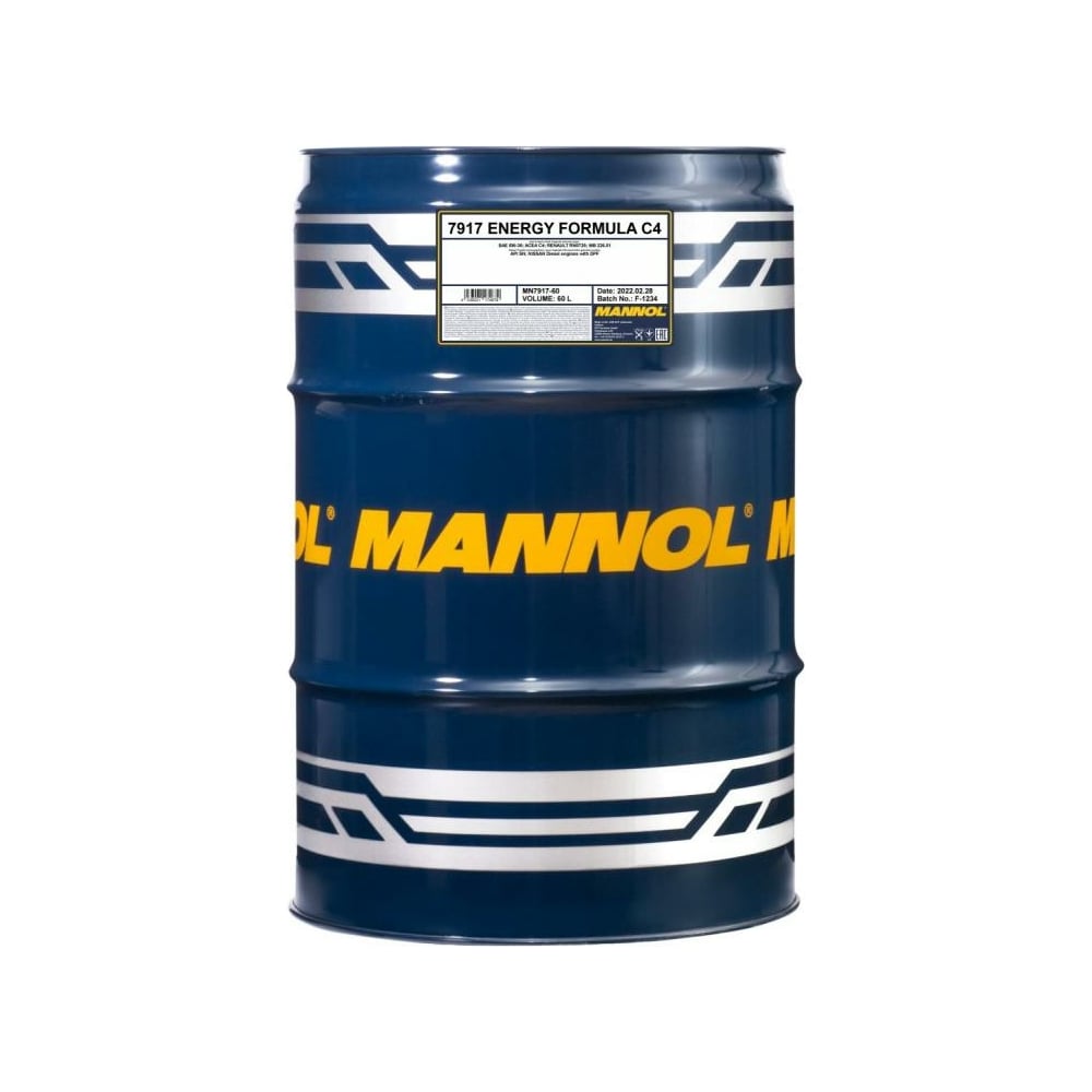 Изображение товара Синтетическое моторное масло MANNOL ENERGY FORMULA C4 5W-30 60 л 791760 Изображение товара Синтетическое моторное масло MANNOL ENERGY FORMULA C4 5W-30 60 л 791760