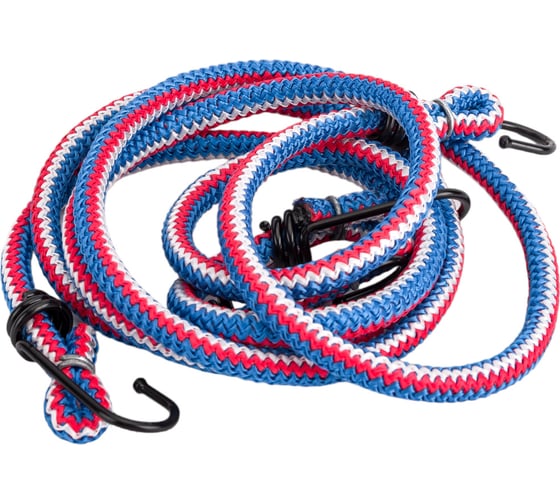 Изображение товара Эластичная веревка Стройбат 8x1000мм с мет.крюками 2 шт 565250