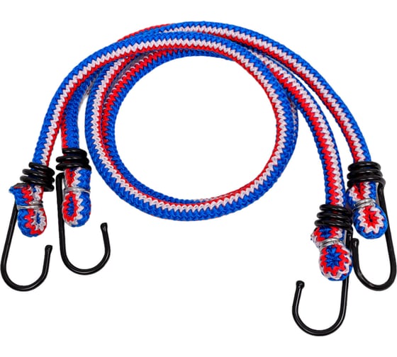 Изображение товара Эластичная веревка Стройбат 8x600мм с мет.крюками 2 шт 565230