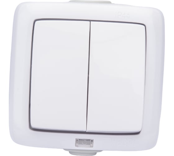 Изображение товара Двухклавишный выключатель HEGEL с подсветкой ВА10-252