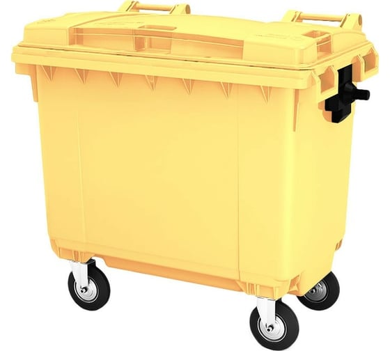 Изображение товара Мусорный контейнер Дигрус 660 л, желтый 25.С19-Ж/Д