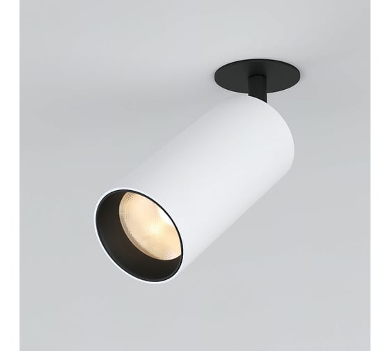 Изображение товара Встраиваемый светодиодный светильник Elektrostandard - diffe / белый/черный 15w 4200k (25066/led) a058273