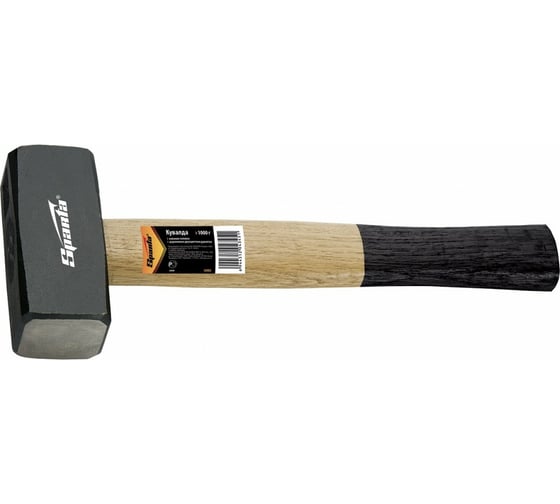 Изображение товара Кувалда SPARTA,1500 г,кованая головка, деревянная двухцветная рукоятка// 10907