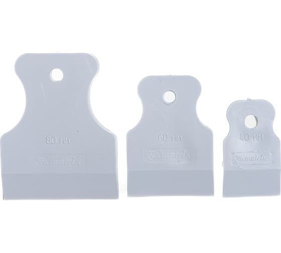 Изображение товара Набор шпателей 40-60-80 мм MATRIX белая резина,3 шт.// 858275