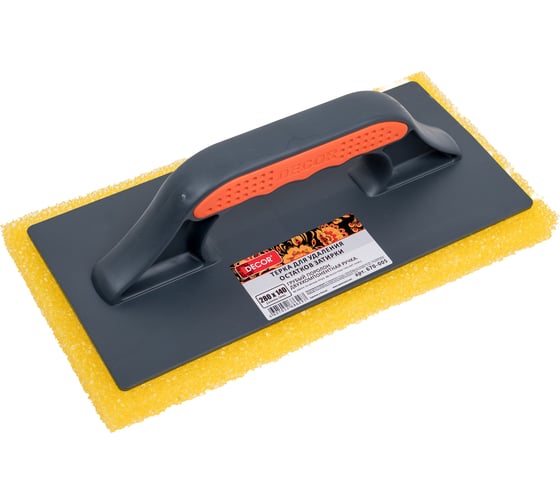 Изображение товара Терка DECOR 670-005 грубый желтый поролон, 280x140 мм 11608285