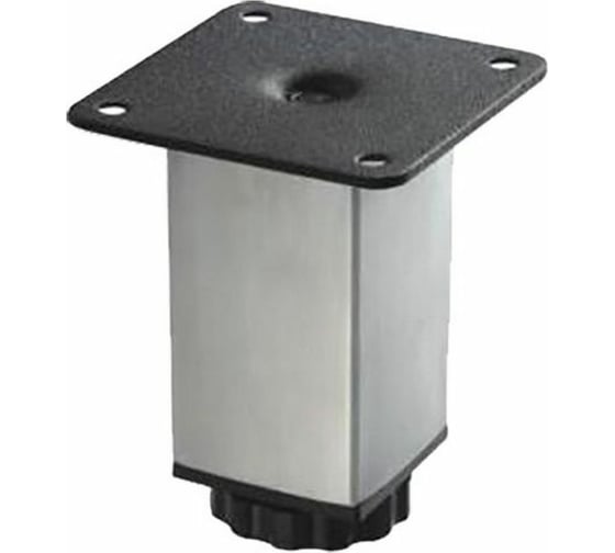 Изображение товара Мебельная ножка MFK-TORG регулируемая, квадратная, диаметр 40 мм, 10 см, хром 08 01 023 4010 Х