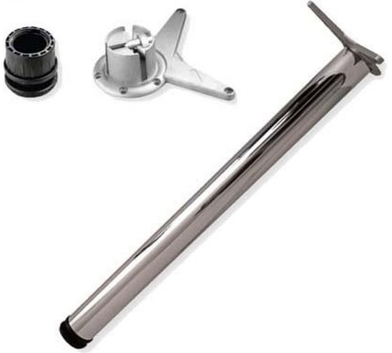 Изображение товара Ножка для стола MFK-TORG 82 см, матовый хром, крепление усы 4426 Н-82 МХ