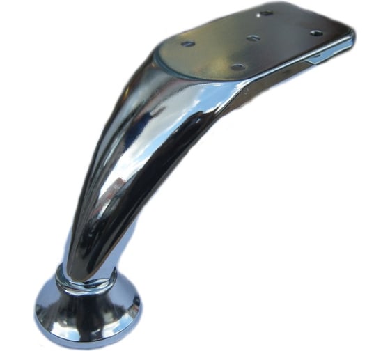 Изображение товара Мебельная ножка MFK-TORG нерегулируемая, изогнутая, высота 120 мм, хром 08 01 006 Н-120 Х