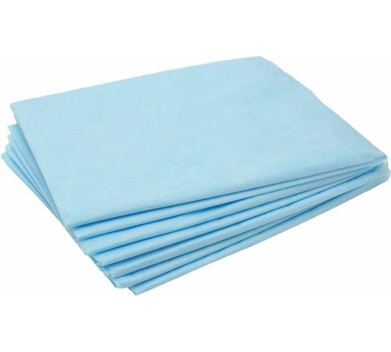 Изображение товара Одноразовые нестерильные простыни ЧИСТОВЬЕ 50 шт., 80х100 см, СМС, 14 г/м2, голубые 00-975 630206