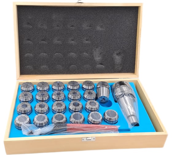 Изображение товара Патрон цанговый 7:24 NT40 с набором цанг ЕR 40 из 23 шт.: 4-26 мм TORNERI 041897