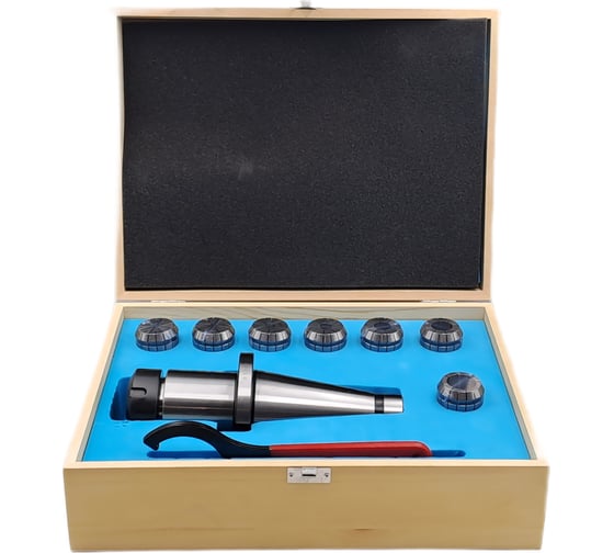 Изображение товара Патрон цанговый 7:24 К50 с набором цанг ЕR 40 из 7 шт.: 6-25 мм TORNERI 041898