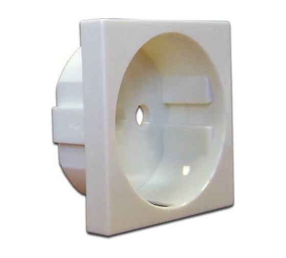 Изображение товара Лицевая панель электрической розетки NewMaX Mosaic NM-EL45x45/T-WH