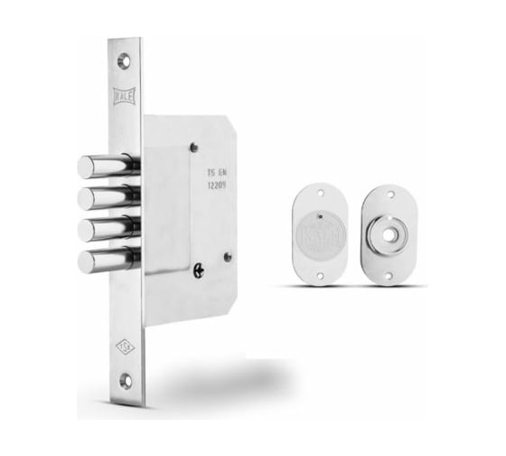 Изображение товара Врезной замок под крестообразный ключ KALE KILIT 189F, 4MF, BS52, 23NP, 5K, SP, Ros, STB 189F0000022