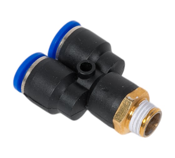 Изображение товара Фитинг цанговый У-образный 10 мм, наружная резьба 1/4" Pegas pneumatic 5705