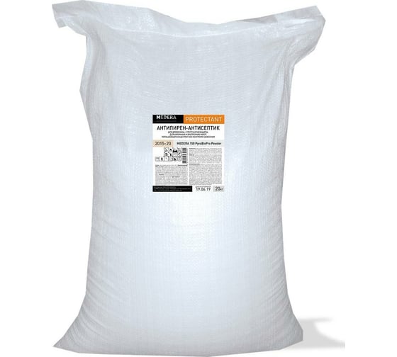 Изображение товара Огнебиозащита для древесины Medera Антипирен 150 Пиробиопро Паудер (I группа огнезащиты), порошковый концентрат без контроля нанесения, (мешок) 20 кг 2015-20