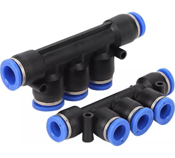Изображение товара Фитинг цанговый разветвитель на пять входов по 8 мм Pegas pneumatic 5402