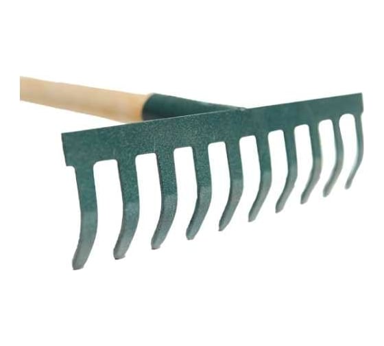 Изображение товара Грабли ООО Агростройлидер 10-ти зубые прямые с черенком в сборе САД-08.10.1