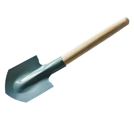 Изображение товара Автомобильная лопата ООО Агростройлидер из нержавеющей стали, с деревянным черенком САД-06.01