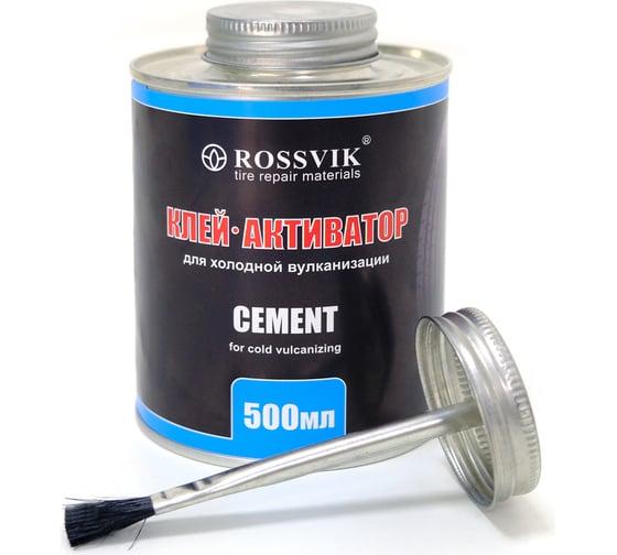 Изображение товара Клей - активатор Rossvik 500 мл, банка с кистью, срок годности 6 месяцев K.05.K.2