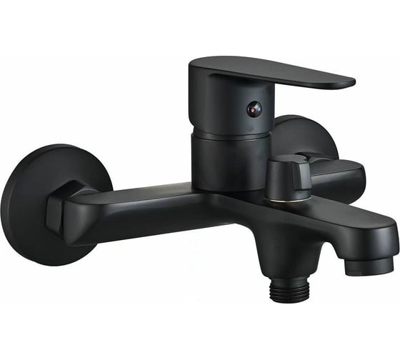 Изображение товара Смеситель для ванны и душа OUTE однорычажный, с коротким изливом 130 мм, черный, латунь T21002H