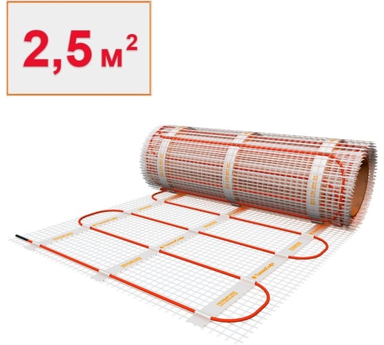 Изображение товара Электрический теплый пол под плитку ТеплоСофт 2,5м.кв. 375Вт 25375/2