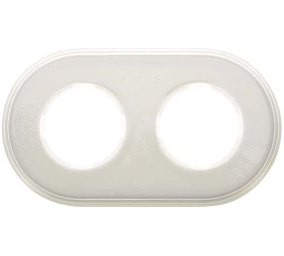 Изображение товара 2-х постовая рамка Bironi керамика, цвет белый BF2-620-01