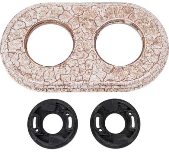 Изображение товара 2-х постовая рамка Bironi керамика, цвет мрамор BF2-620-09