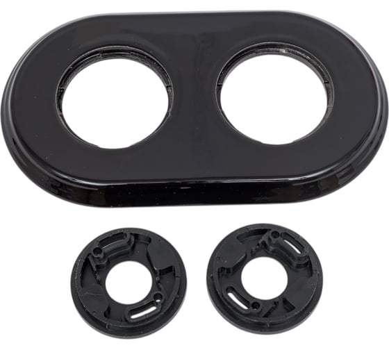 Изображение товара 2-х постовая рамка Bironi керамика, цвет черный BF2-620-03