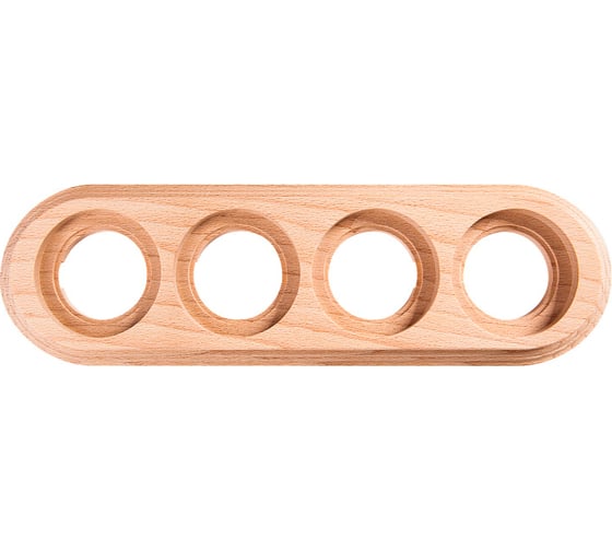 Изображение товара 4-х постовая рамка Bironi накладной монтаж, дерево, цвет натурель BF1-640-10