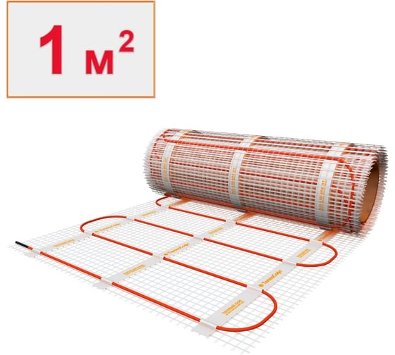 Изображение товара Электрический теплый пол под плитку ТеплоСофт 1 м2 150Вт 1150/2