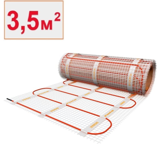Изображение товара Электрический теплый пол под плитку ТеплоСофт 3,5м.кв. 525Вт 35525/2