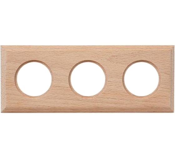 Изображение товара 3-х постовая рамка Bironi натурэль, скрытого монтажа bf4 BF4-630-10