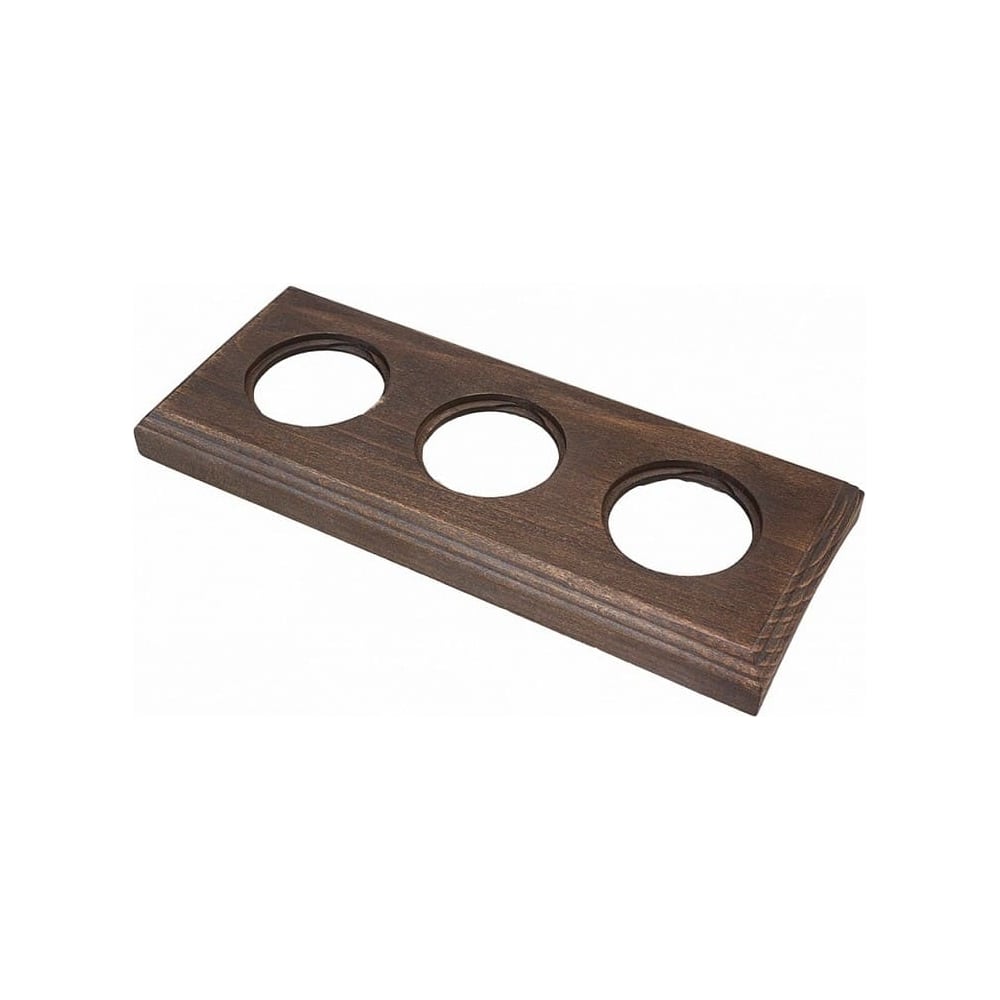 Изображение товара 3-х постовая рамка Bironi винтаж на бревно 220мм скрытого монтажа BF4C22-630-18