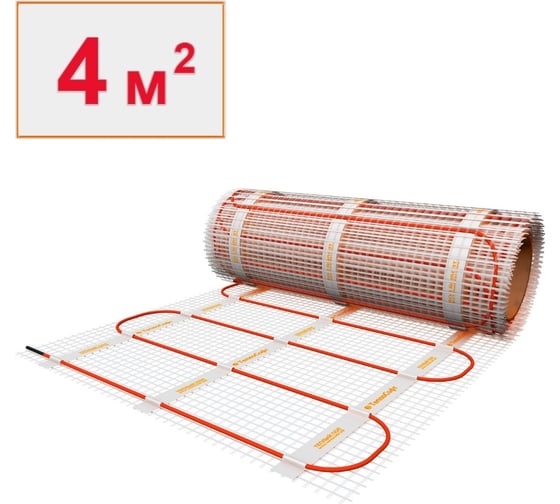 Изображение товара Электрический теплый пол под плитку ТеплоСофт 4м.кв. 600Вт 4600/2