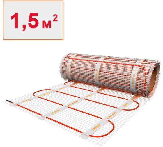 Изображение товара Электрический теплый пол под плитку ТеплоСофт 1,5м2 225Вт 15225/2