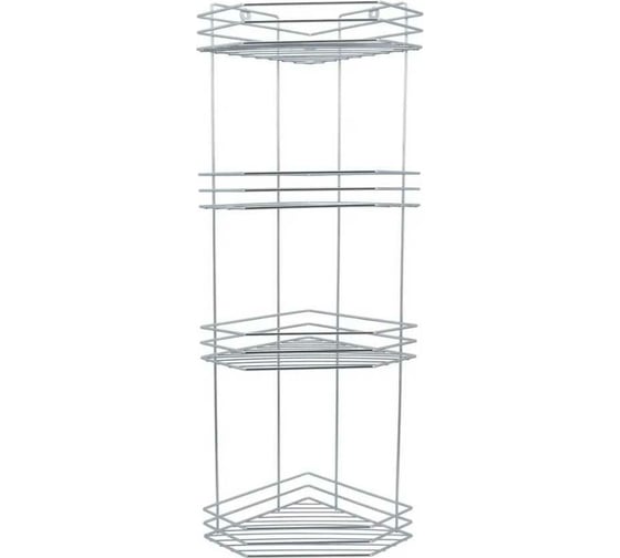 Изображение товара Полка для ванной Rosenberg 4-х ярусная, угловая RUS-385303-4Zn