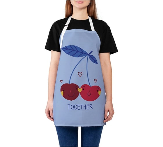 Изображение товара Кухонный фартук JOYARTY Вишинки вместе, универсальный размер для женщин и мужчин ap_422698